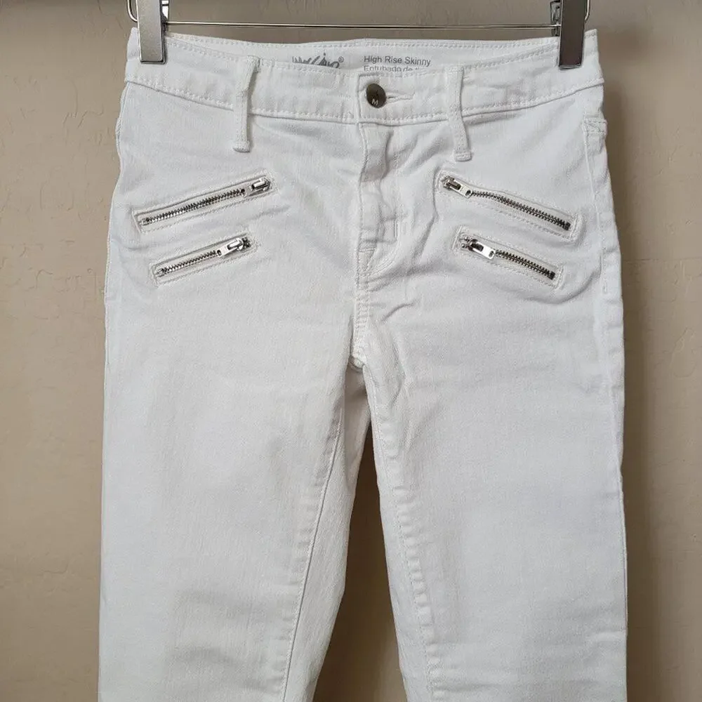 Mossimo High Rise Skinny White Denim Jeans